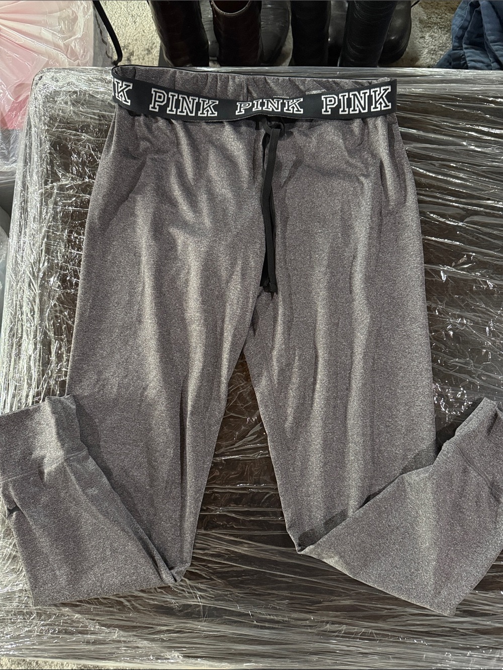 PINK jogger sports foldable waist band